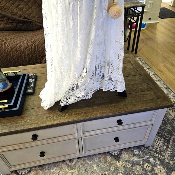 NWOT White Maxi Lace Sundress w adjustable Spaghetti Straps 2XL White - Picture 9 of 16